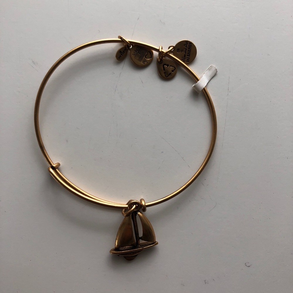 Alex and Ani gold sailboat bracelet